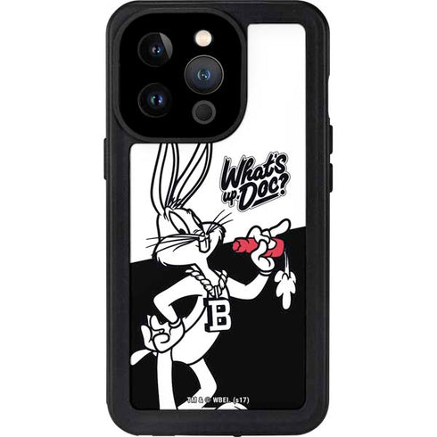 Looney Tunes Retro Bugs Bunny iPhone 15 Pro Waterproof Case